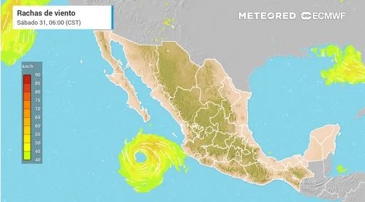 Se formó la depresión tropical Uno-E, al sur de las costas de Guerrero
