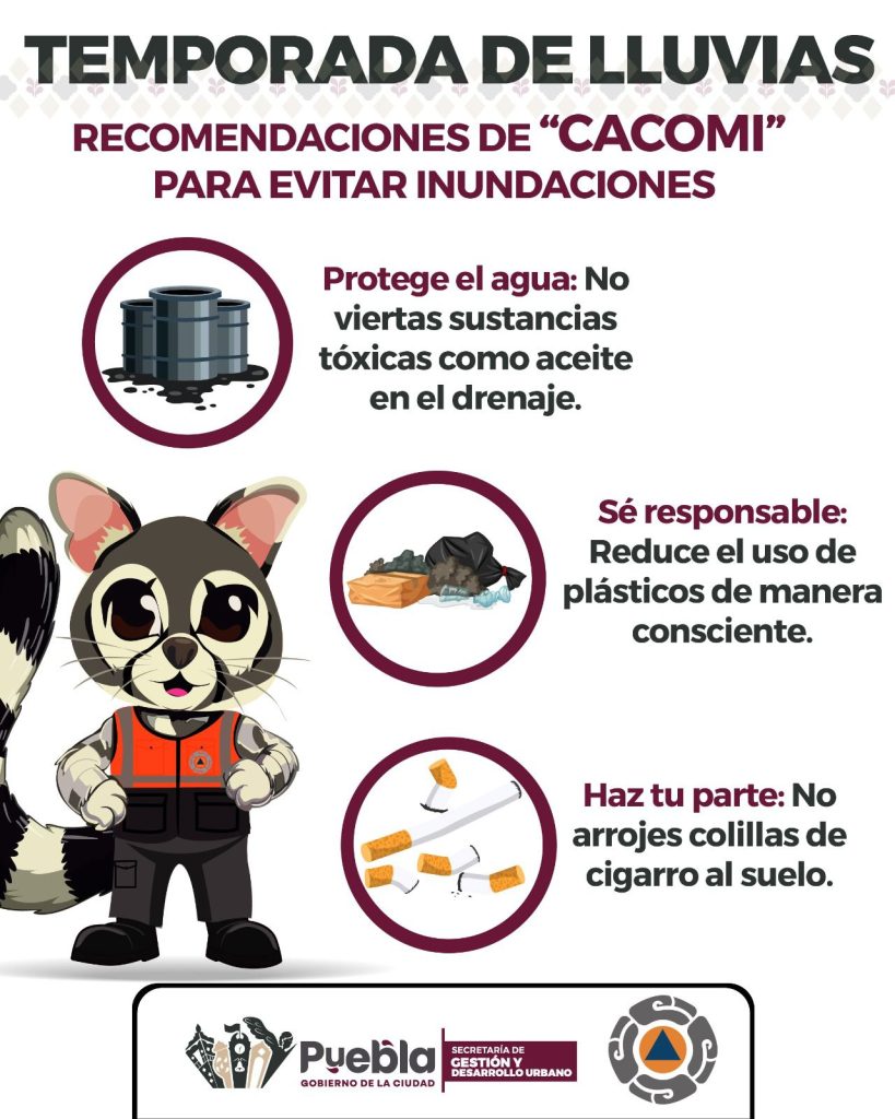 Emite Gobierno de la Ciudad recomendaciones por lluvias en zonas bajas