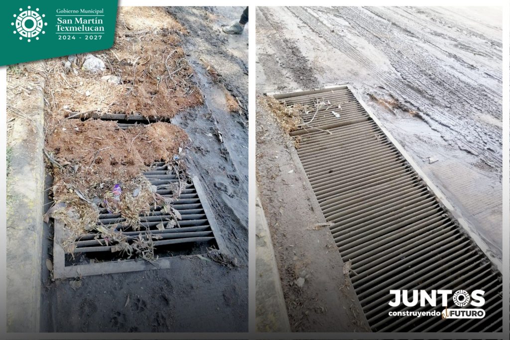 Servicios Públicos y SOSAPATEX realizan limpieza en la red de alcantarillado y drenaje de Texmelucan