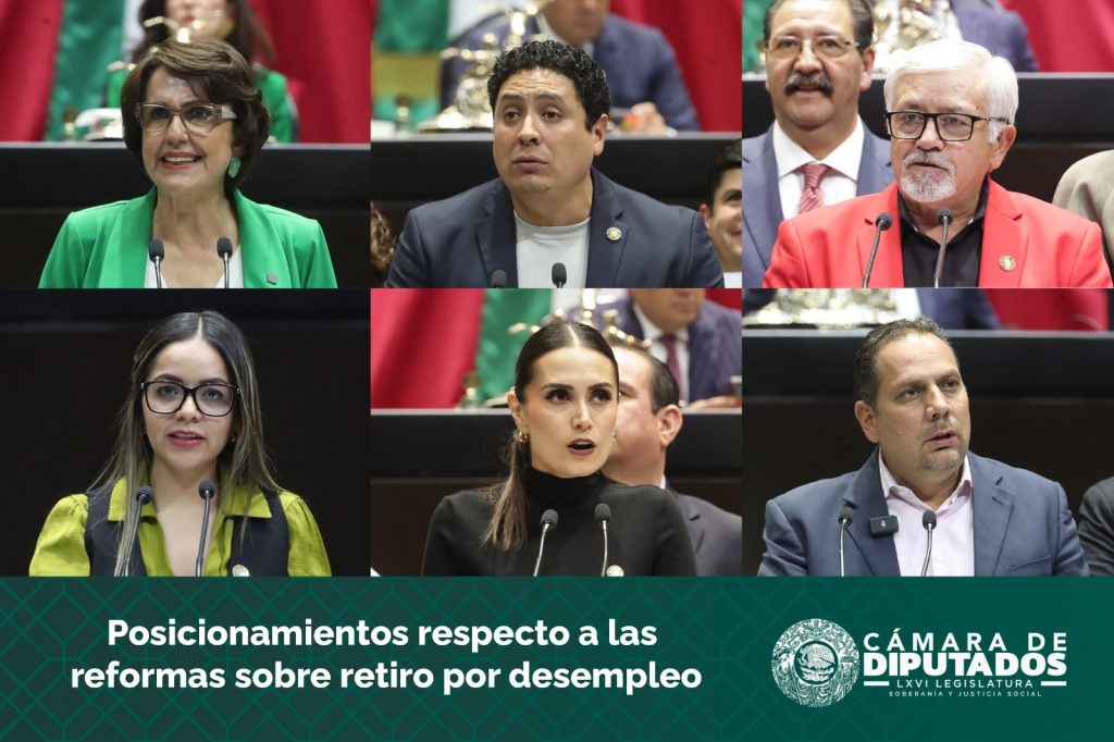 Respaldan diputadas y diputados de Morena, PAN, PVEM, PT, PRI y MC reforma que regula retiros parciales por desempleo