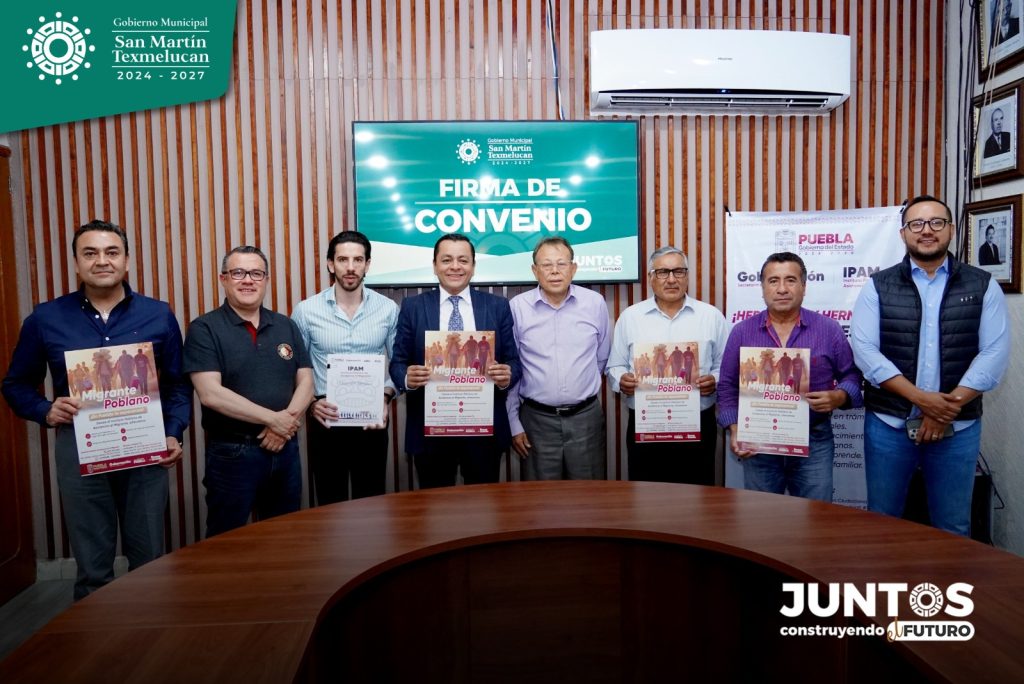 Gobierno de Texmelucan firma convenio con el instituto poblano de asistencia al migrante