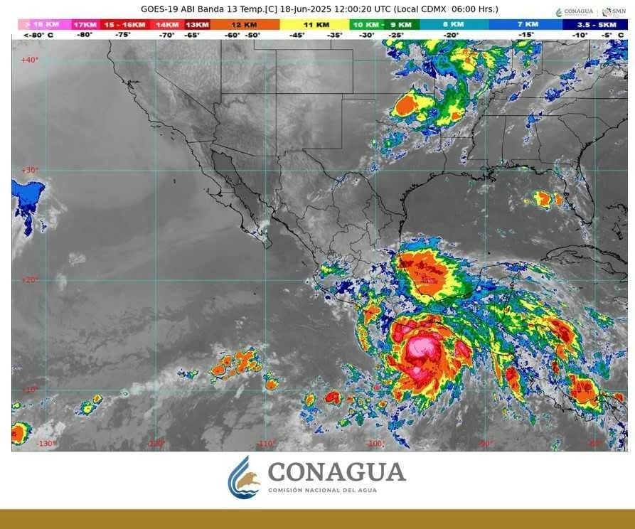 Erick se intensificó a huracán categoría 1 en la escala Saffir-Simpson