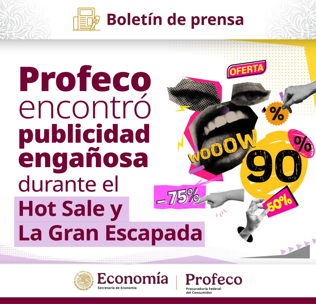 Profeco encontró publicidad engañosa durante el Hot Sale y La Gran Escapada