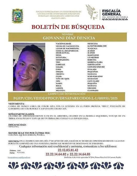 Hallan cadáver que correspondería a Giovanni Díaz, trabajador de BBVA reportado como desaparecido