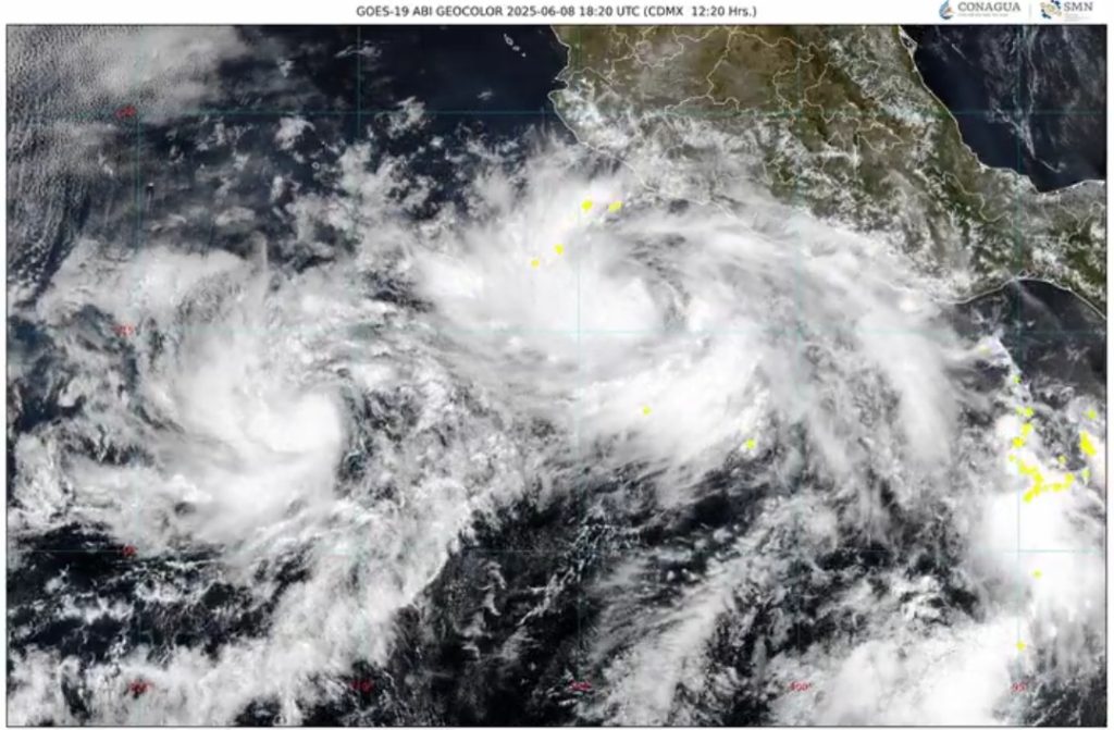 Se intensifica a tormenta tropical la depresión tropical Tres-E en elocéano Pacífico, llevará el nombre de Cosme