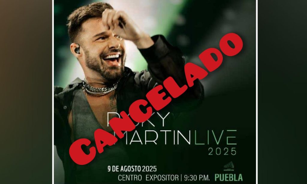 Ricky Martin cancela show en Puebla