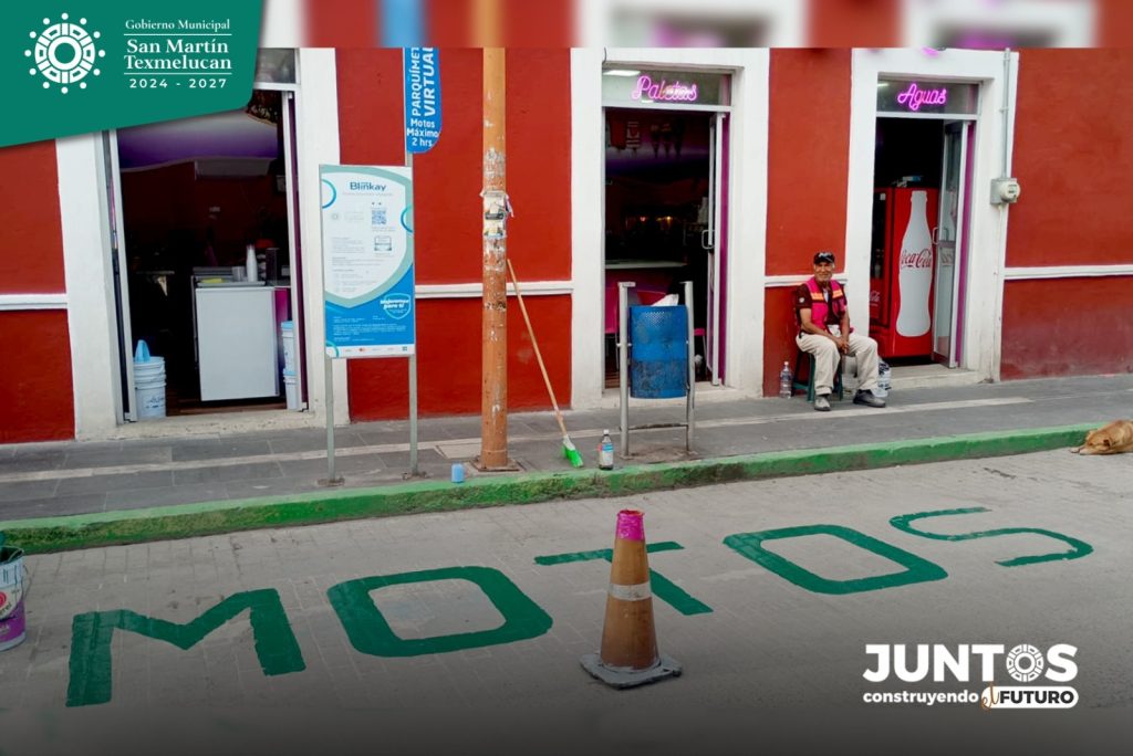 Gobierno de Texmelucan anuncia disposiciones de estacionamiento en la vía pública para motocicletas