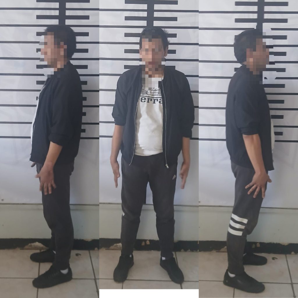 Policía municipal asegura a presunto asaltante en Texmelucan