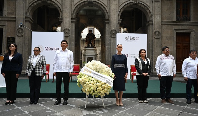 Presidenta Claudia Sheinbaum encabeza Conmemoración del 153 Aniversario Luctuoso de Benito Juárez