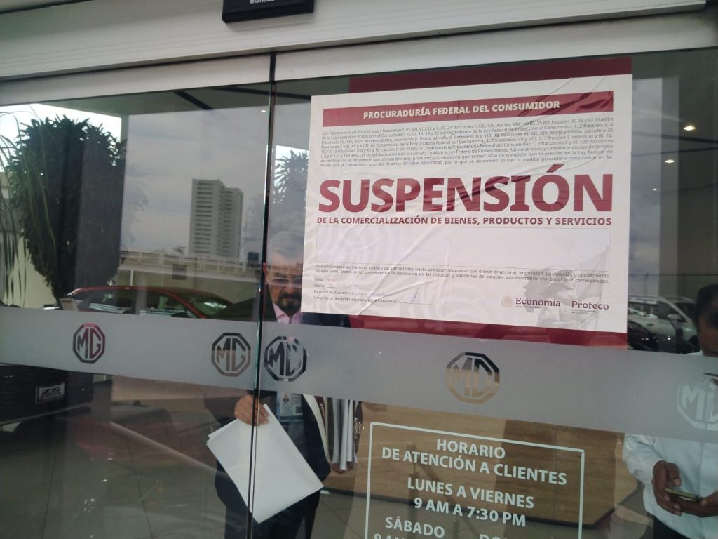 Profeco clausura agencia de autos MG Angelópolis por violar Ley del Consumidor
