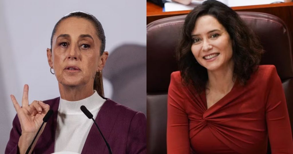 Isabel Díaz Ayuso critica a Claudia Sheinbaum y le pide atender la inseguridad en México