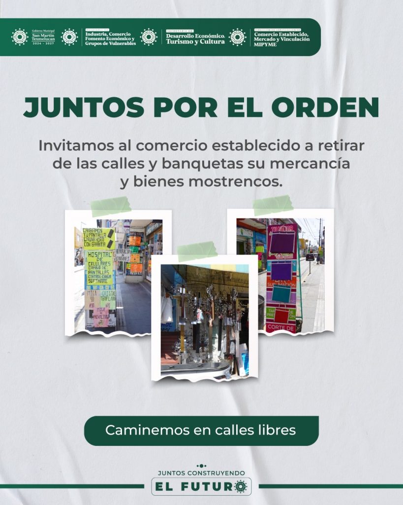 REFUERZA GOBIERNO DE JUAN MANUEL ALONSO ORDENAMIENTO COMERCIAL EN TEXMELUCAN