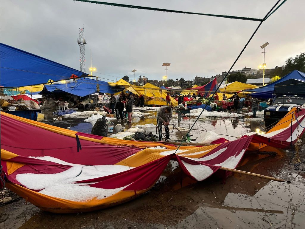Fuerte granizada provoca inundaciones y afectaciones en Tlaxcala