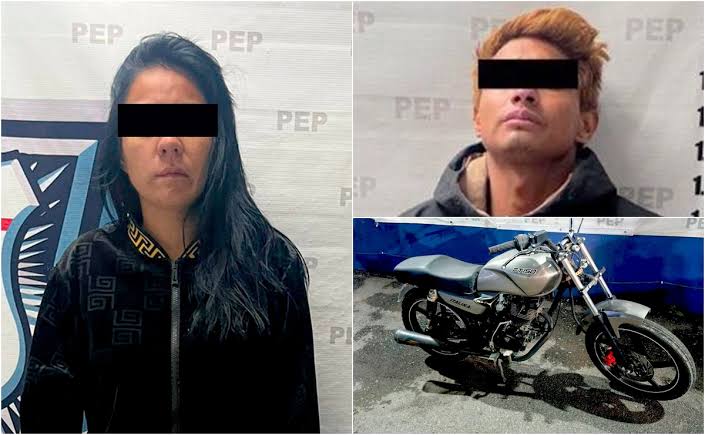 Capturan a pareja armada que circulaba en motocicleta sin placas en Huejotzingo