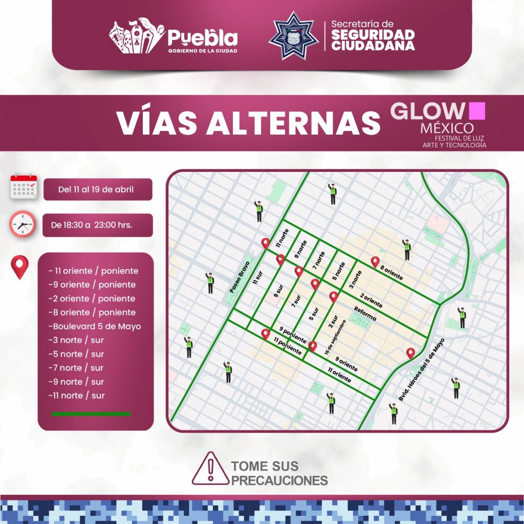 Gobierno de Pepe Chedraui anuncia vías alternas por Festival Glow México