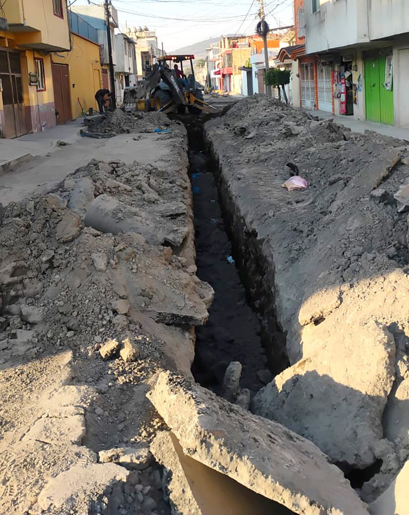 SOSAPATEX REHABILITÓ CASI 500 M. DE RED DE DRENAJE EN CALLE MARIANO ESCOBEDO DE TEXMELUCAN