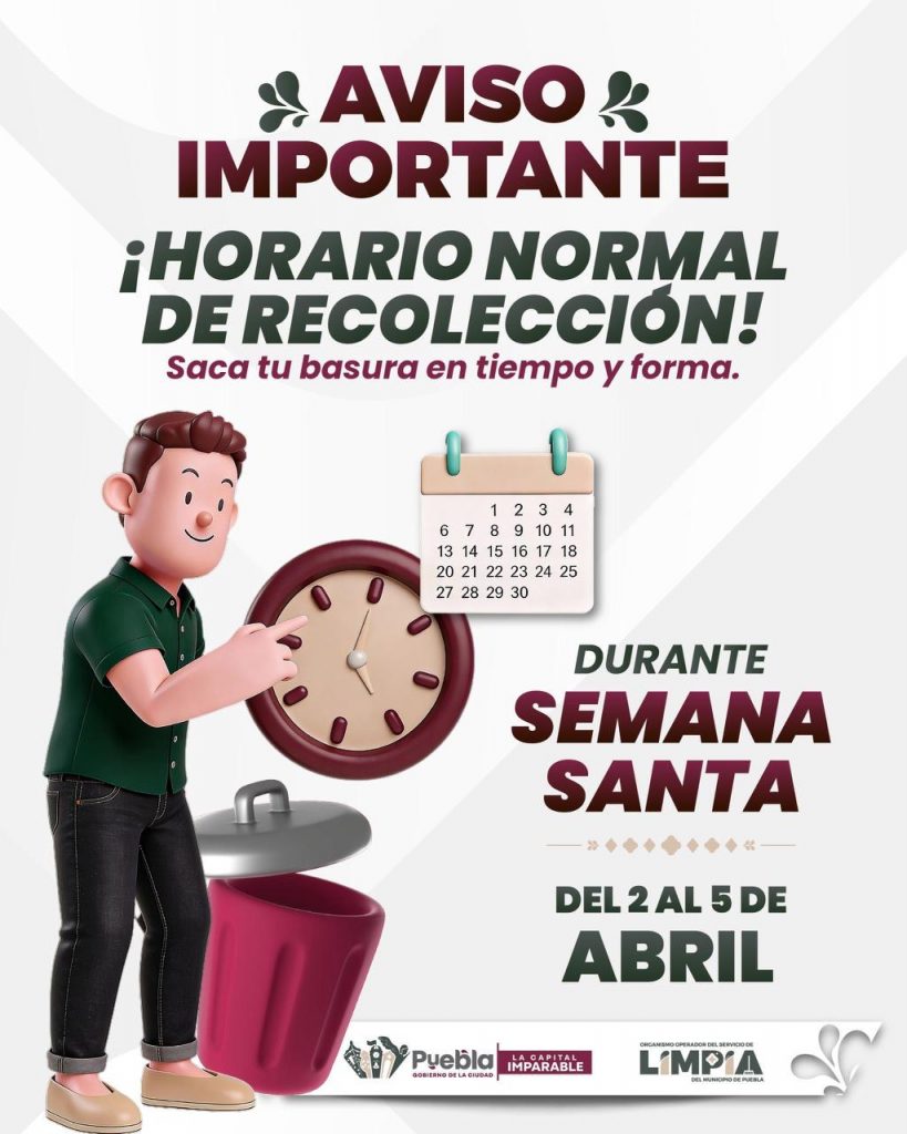 Informa Gobierno de Pepe Chedraui servicio normal de recolección durante jueves y viernes santo