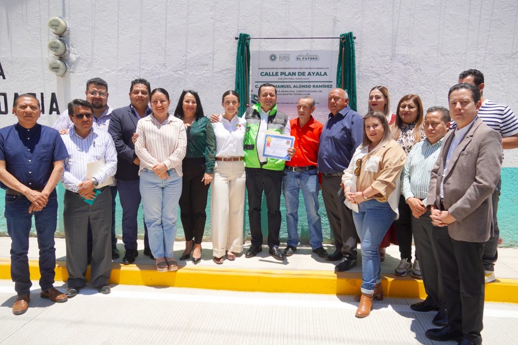 ALCALDE JUAN MANUEL ALONSO INAUGURA CALLE PLAN DE AYALA EN TEPATLAXCO Y FORTALECE LA TRANSFORMACIÓN DE TEXMELUCAN