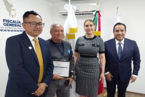 CAETO recibe reconocimiento de la Fiscalía General del estado