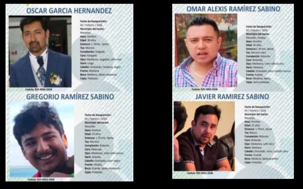 Caen 22 presuntos implicados por desaparición de familia del Edomex en Sinaloa