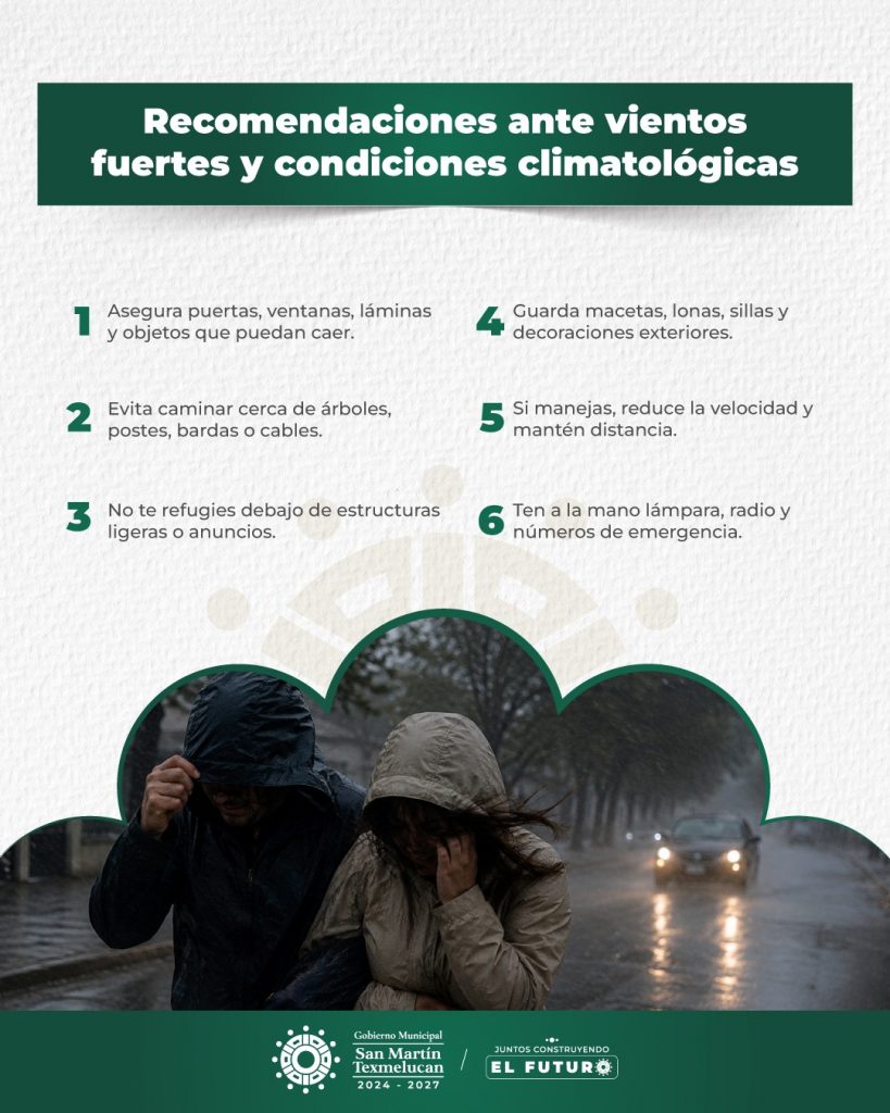TEMPORADA DE LLUVIAS: GOBIERNO DE TEXMELUCAN LLAMA A LA PREVENCIÓN ANTE POSIBLES AFECTACIONES POR CICLONES TROPICALES
