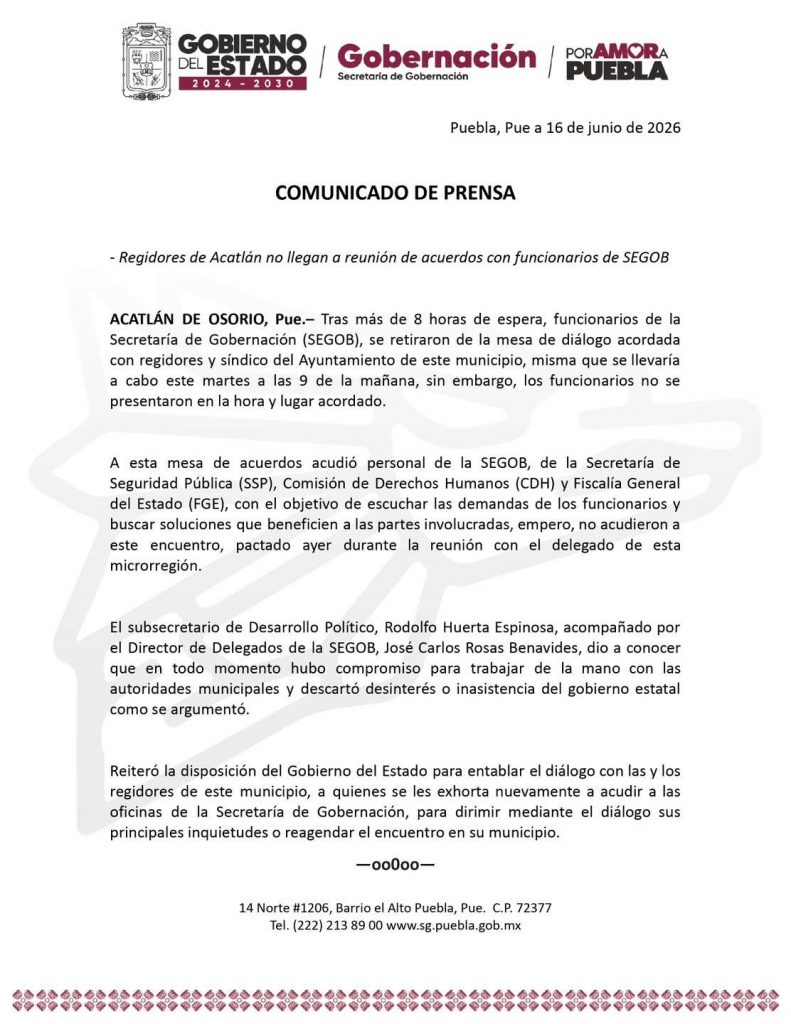 COMUNICADO DE PRENSA