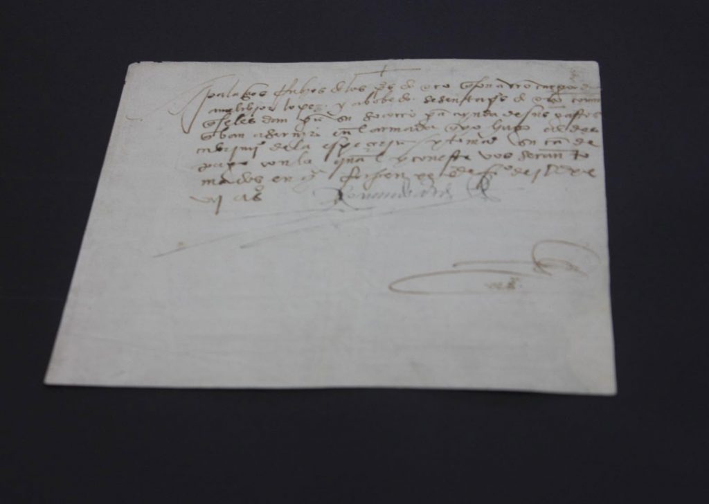 Recupera México un libramiento de pago del siglo XVI, sustraído hace más de tres décadas