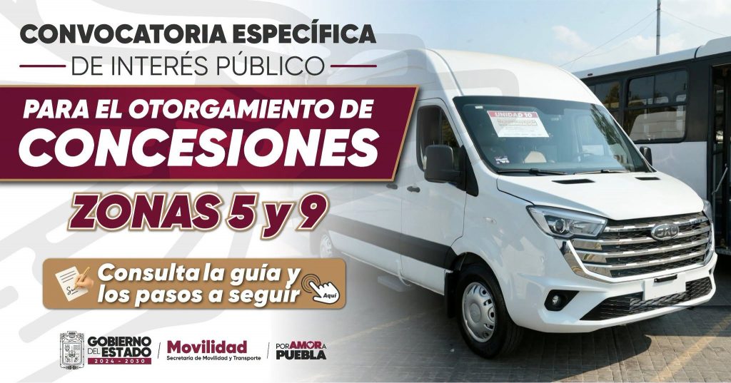 Amplían hasta el 30 de junio el registro para concesiones de transporte público en zonas 5 y 9 de Puebla