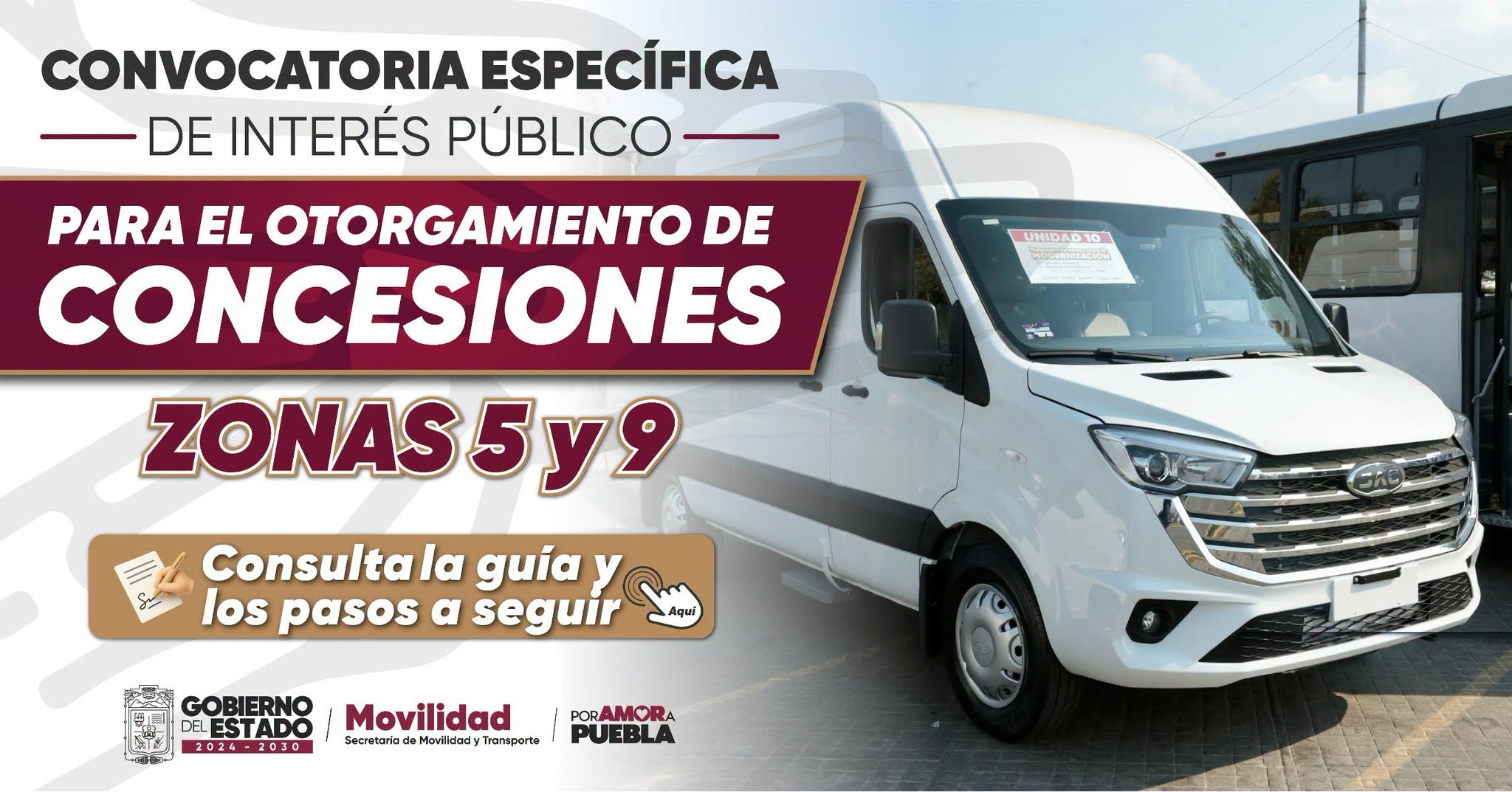 Amplían hasta el 30 de junio el registro para concesiones de transporte público en zonas 5 y 9 de Puebla