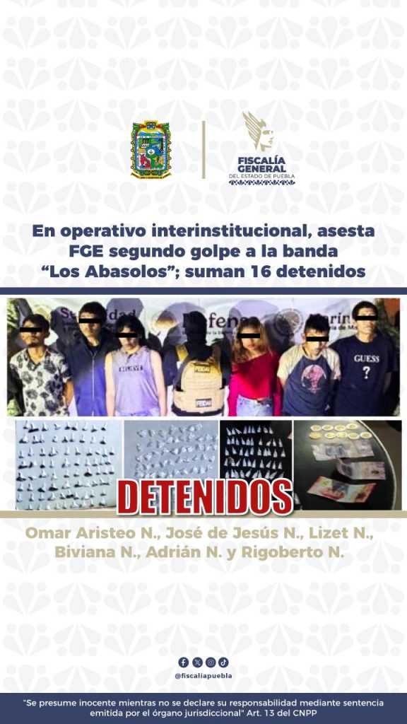 En operativo interinstitucional, asesta FGE segundo golpe a la banda “Los Abasolos”; suman 16 detenidos