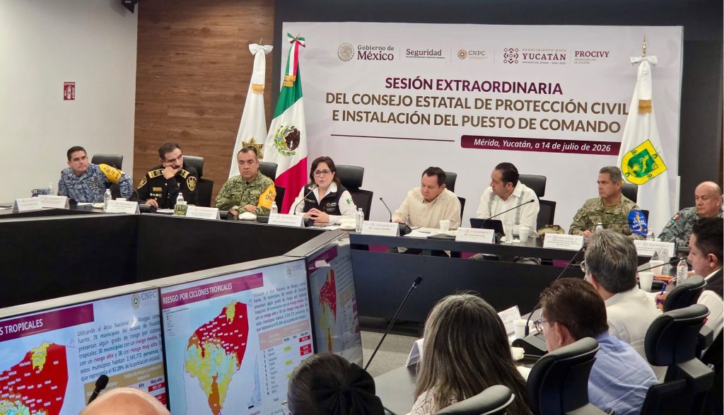 CNPC Y GOBIERNO DE YUCATÁN INSTALAN PUESTO DE COMANDO PARA FORTALECER LA COORDINACIÓN PREVENTIVA ANTE LA TEMPORADA DE LLUVIAS Y CICLONES