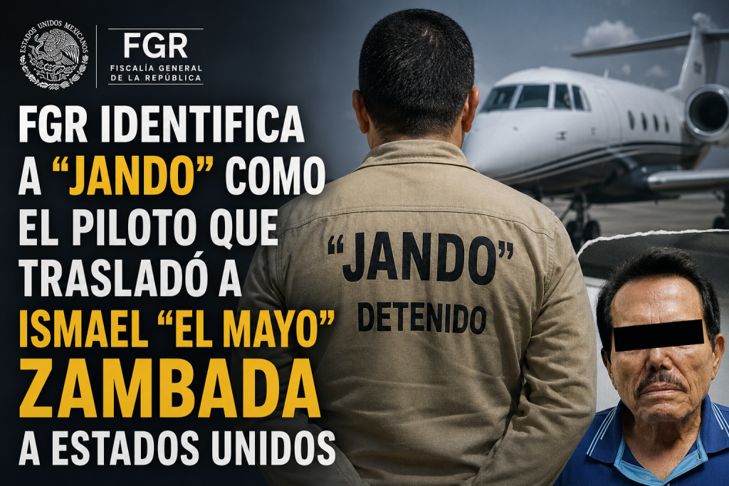 FGR identifica a “Jando” como el piloto que trasladó a Ismael “El Mayo” Zambada a Estados Unidos