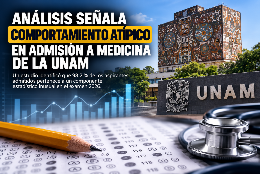 Análisis estadístico detecta comportamiento atípico en examen de admisión a Medicina de la UNAM