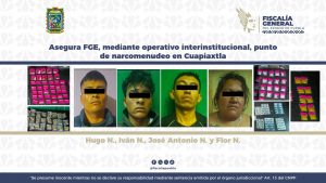 Asegura FGE, mediante operativo interinstitucional, punto de narcomenudeo en Cuapiaxtla