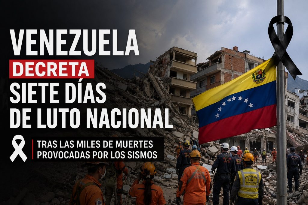 Venezuela decreta siete días de luto nacional tras las miles de muertes provocadas por los sismos