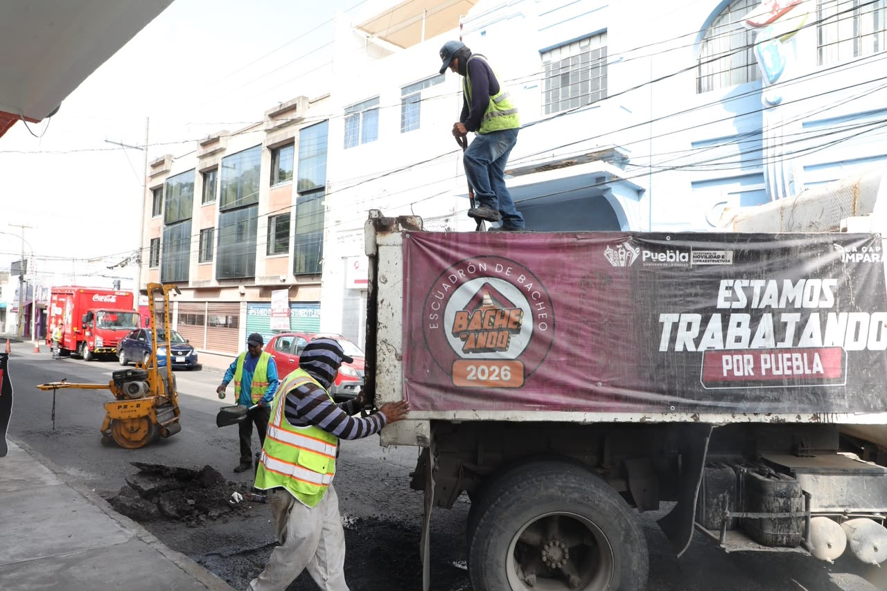 Gobierno de Pepe Chedraui impulsa movilidad segura con bacheo en la colonia El Carmen