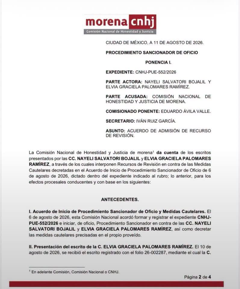 Nayeli Salvatori y Graciela Palomares impugnan medidas cautelares de Morena por caso “huelen a baúl”