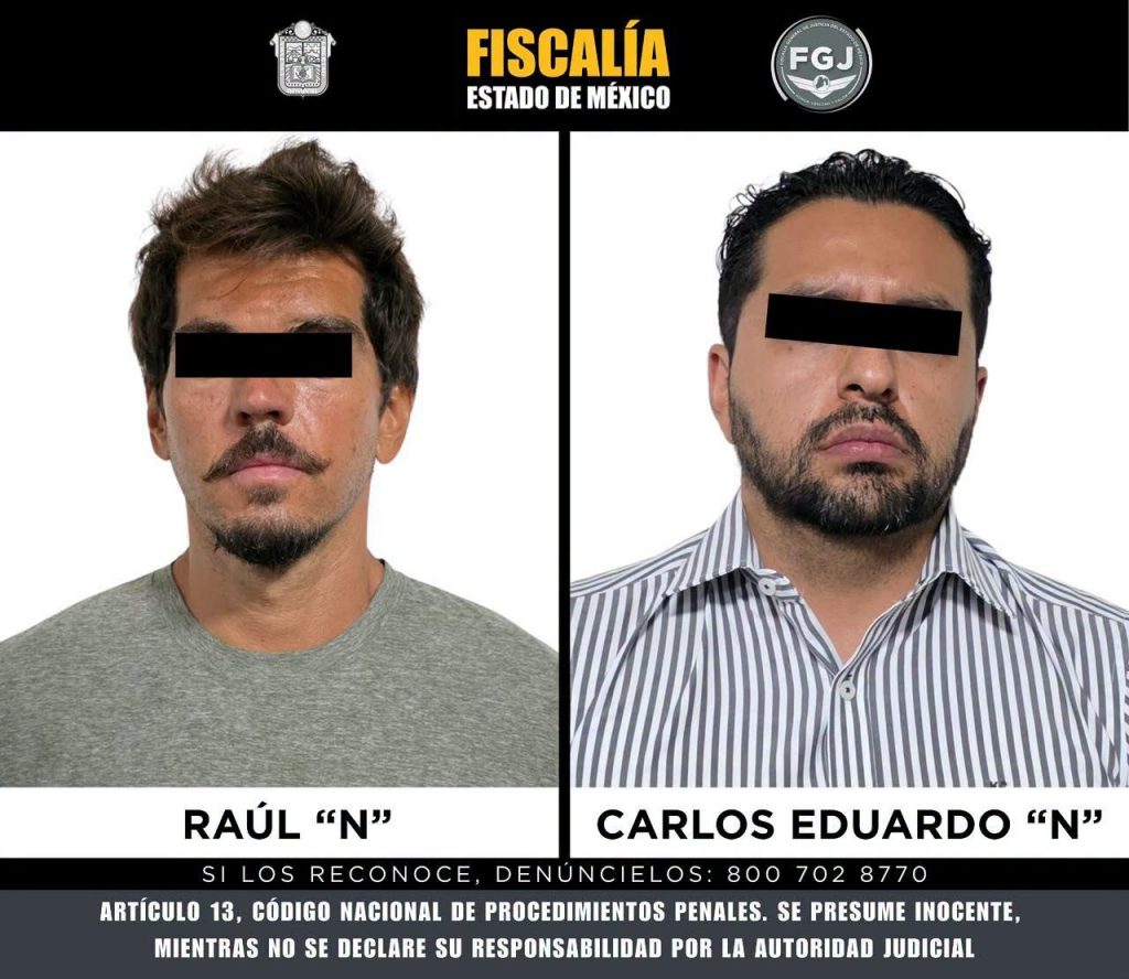 Fiscalía EdoMex obtiene prisión preventiva en contra de Raúl "N" y Carlos Eduardo "N", imputados por su probable relación con una red extorsiva en agravio de propietarios y usuarios de verificentros