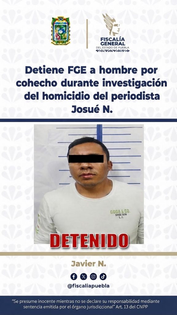 Armenta: edil auxiliar sería autor intelectual del asesinato del periodista Josué Martínez