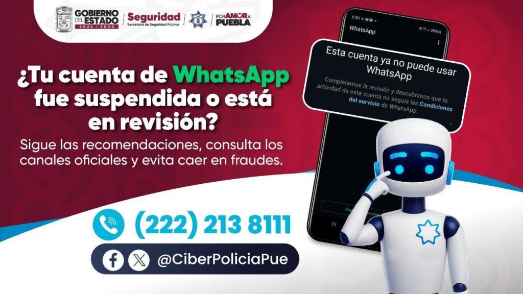 Policía Cibernética alerta sobre suspensión y revisión de cuentas de Whatsapp