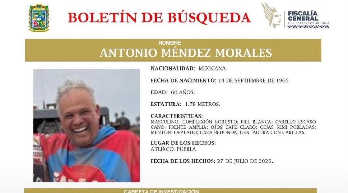 Buscan a empresario desaparecido en Atlixco; extienden operativo hacia límites de Puebla y Morelos
