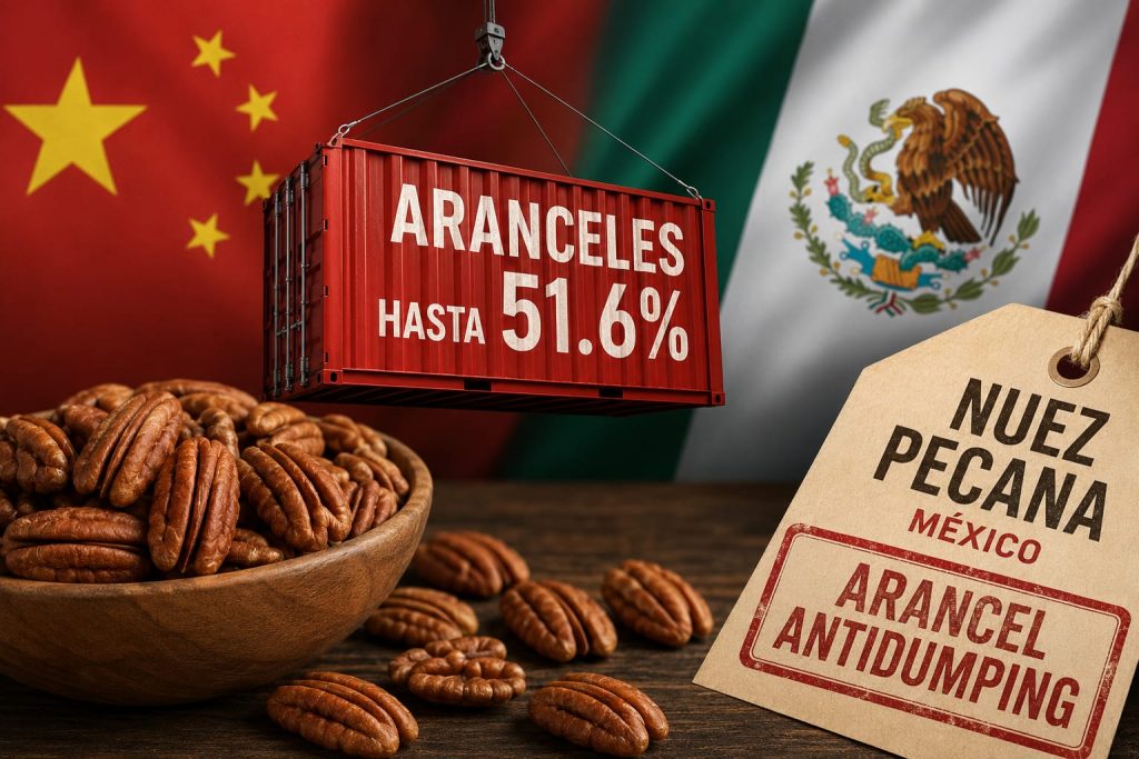 China impone aranceles provisionales de hasta 51.6% a la nuez pecana mexicana