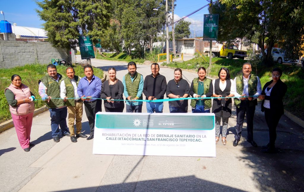 ALCALDE JUAN MANUEL ALONSO ENCABEZA INAUGURACIÓN DE LA REHABILITACIÓN DE RED DE DRENAJE SANITARIO EN TEPEYECAC
