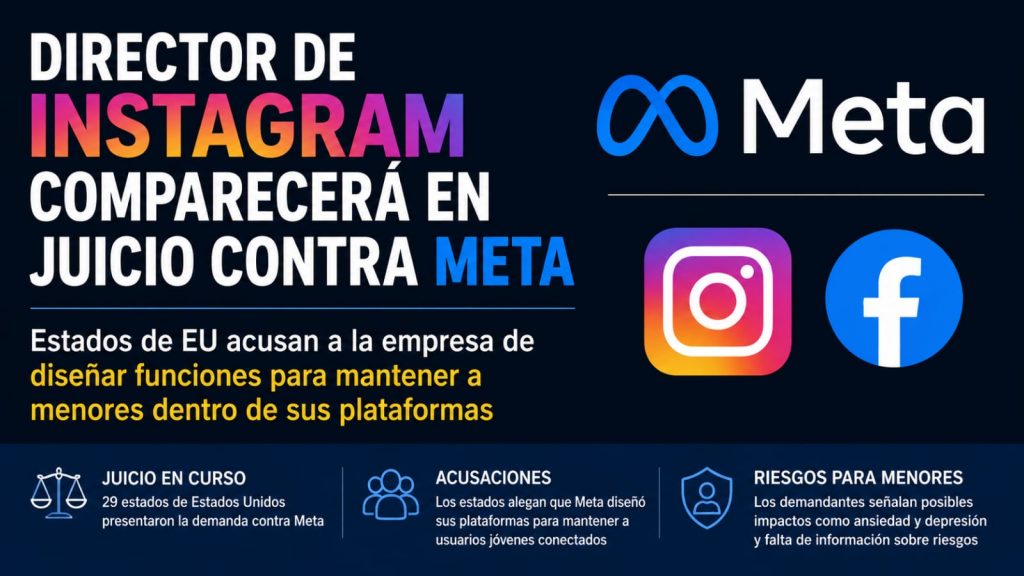Director de Instagram comparecerá en juicio contra Meta por efectos de redes sociales en menores