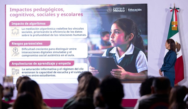 Continúa discusión sobre regulación de plataformas digitales y redes sociales para que se conozca el impacto de su uso excesivo: presidenta