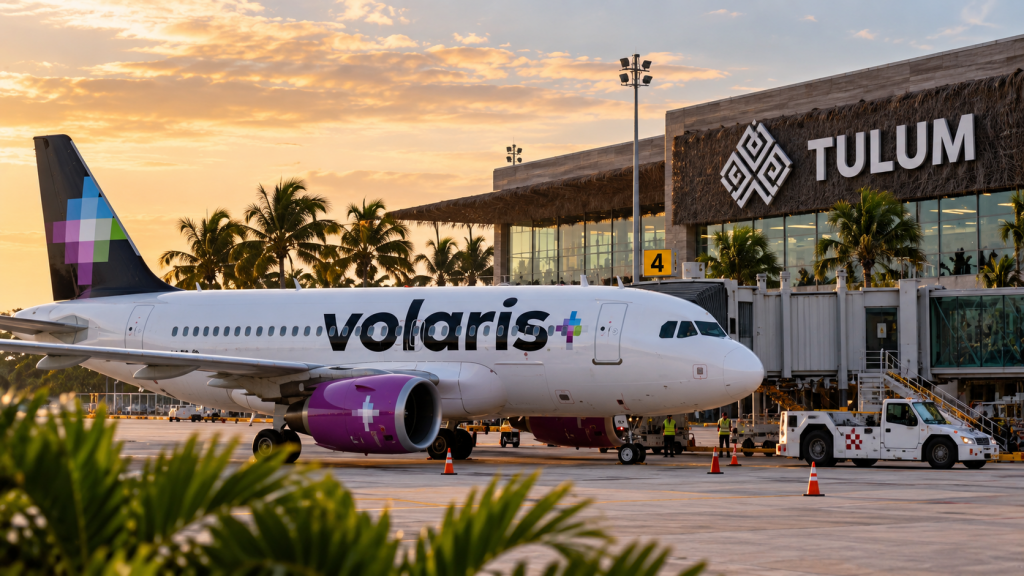 Volaris suspenderá todos sus vuelos hacia Tulum a partir de enero de 2027