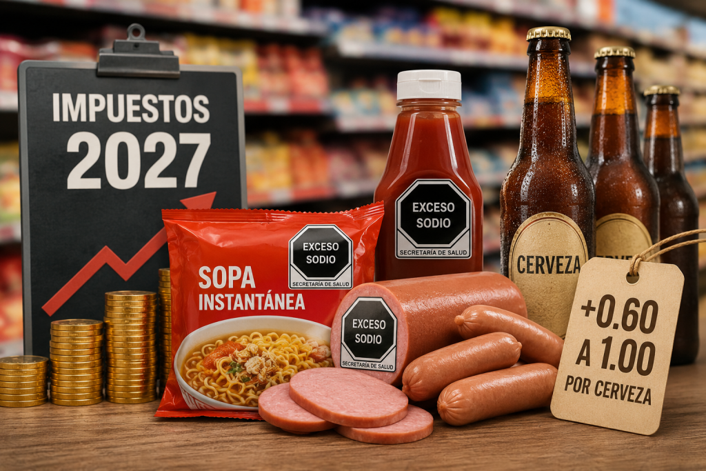 Sopas instantáneas, embutidos y cerveza podrían pagar más impuestos en 2027