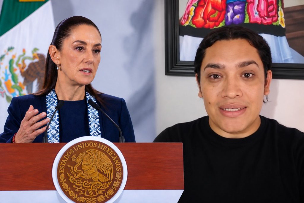 Sheinbaum confirma protección para Elvis Guerra tras ataque a su vivienda en Juchitán