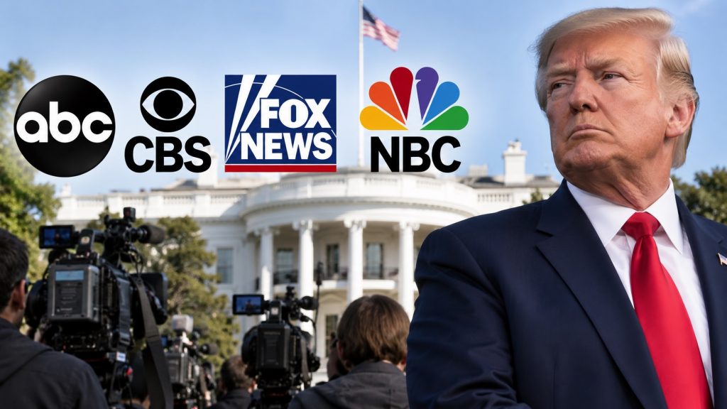 Cadenas de TV suspenden cobertura conjunta de Trump tras veto de la Casa Blanca a medios