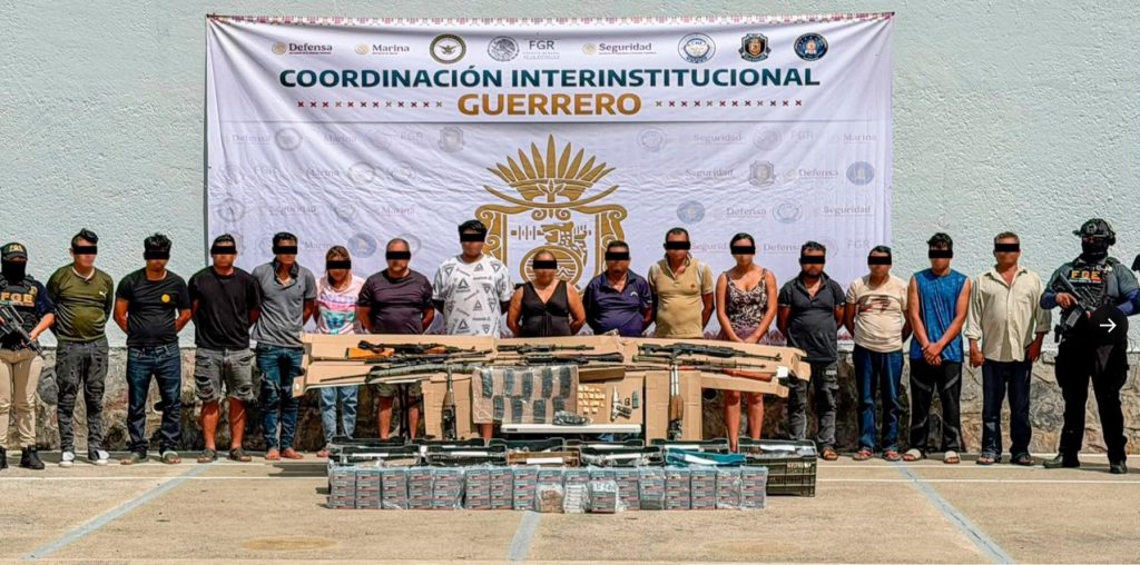 Detienen a 16 presuntos integrantes de “Los Ardillos” tras asesinato de elemento de la Guardia Nacional en Guerrero